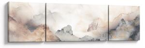 Obraz - Górska abstrakcja z teksturą marmuru (170x50 cm)
