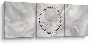 Obraz - Naturalna tekstura marmuru (z zegarem) (90x30 cm)
