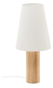 Biała/w naturalnym kolorze lampa stojąca z tekstylnym kloszem (wysokość 110 cm) Marga – Kave Home