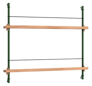 Moebe - Magazine Shelving Oak/Pine Green