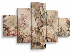Obraz - Obraz ptaka w stylu vintage (125x70 cm)