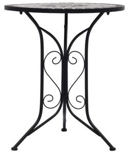 Zestaw Mebli Ogrodowych Bistro 3-Częściowy Szary Metal Na Taras Balkon Ogród