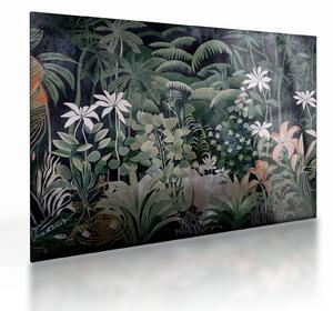 Obraz na szkle - Malowany wzór dżungli (70x50 cm)