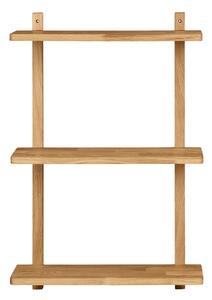 Wielopoziomowa półka z litego drewna dębowego w naturalnym kolorze 20 cm Townsville – House Nordic