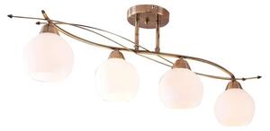 Lindby - Leanda 4 Lampa Sufitowa Opal/Antique Brass