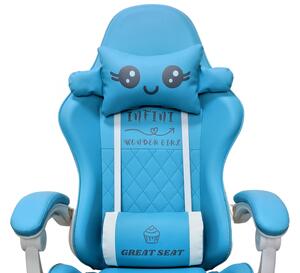 Fotel gamingowy Wonder Baby Blue z regulacją oparcia