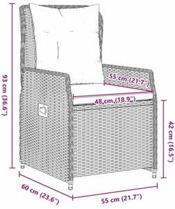 Zestaw Mebli Ogrodowych Komplet Jadalniany 5-Częściowy Czarny Rattan Na Taras Balkon Ogród