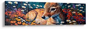 Obraz - Malowany jeleń (170x50 cm)