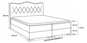 Łóżko kontynentalne Antas z pojemnikiem, materacem i toperem