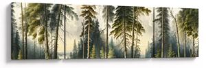 Obraz - Krajobraz lasów w stylu vintage (170x50 cm)
