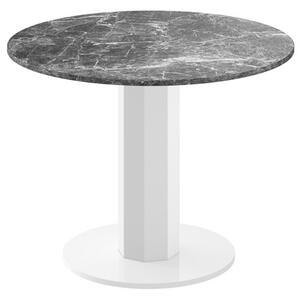 Nierozkładany stół jadalniany Solo z blatem w imitacji marmuru mat