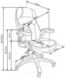 EMWOmeble Fotel obrotowy biurowy CARLOS / ekoskóra czarny
