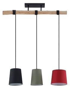 Lindby - Amilia 3 Lampa Wisząca Black/Red/Green