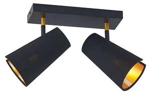 Lindby - Zylindro 2 Lampa Sufitowa Black/Gold