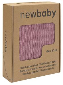 Kocyk bambusowy New Baby 100x80 cm pink