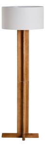 Biała/brązowa lampa stojąca z tekstylnym kloszem (wysokość 150,5 cm) Niani – Kave Home