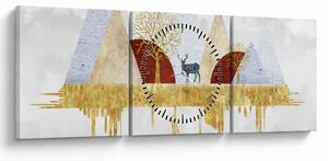 Obraz - Wystrój (z zegarem) (90x30 cm)