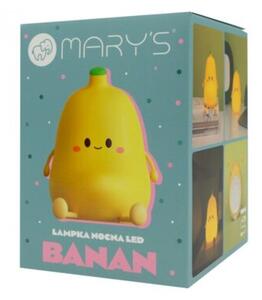 Lampka nocna dla dzieci bezprzewodowa żółta banan LED 1W Mary's