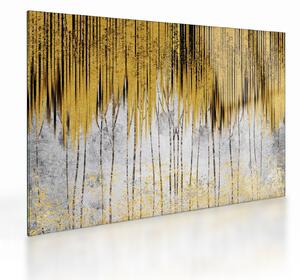 Obraz na szkle - Złote linie (70x50 cm)