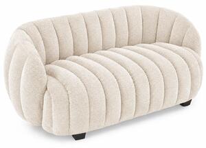 Kremowa miękka sofa dwuosobowa z przeszyciami G3-D76
