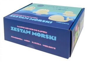 Lampka nocna dla dzieci bezprzewodowa na baterie RGB biała zestaw morski LED 0.4W Mary's