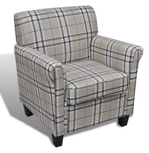Fotel z poduszką, kremowy, tkanina