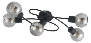 Lindby - Elaina 5 Lampa Sufitowa Black/Smoke