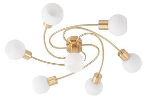 Lindby - Ciala 7 Lampa Sufitowa Brass/Opal