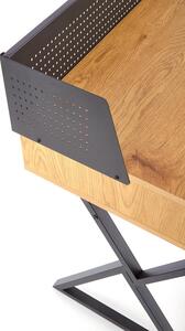 Zabudowane biurko z nadstawką B43 dąb złoty / czarny