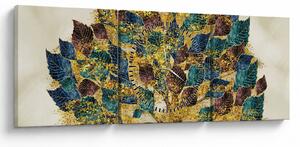 Obraz - Drzewo ozdobne (z zegarem) (90x30 cm)