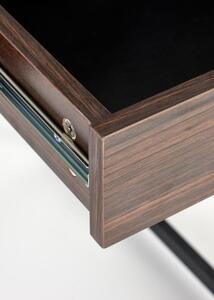 Eleganckie biurko z szufladami B46 orzechowy / czarny