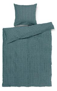 Zielono-niebieska pościel jednoosobowa z kory 150x210 cm Bæk&Bølge – JUNA