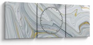 Obraz - Abstrakcja (z zegarem) (90x30 cm)
