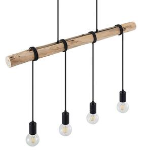 Lindby - Ferris 4 Lampa Wisząca Wood/Black