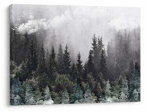 Obraz - Las z ilustrowanymi elementami (70x50 cm)