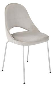 Krzesło Costa Steel Chrome, do salonu, do jadalni, tapicerowane, na metalowych srebrnych nóżkach