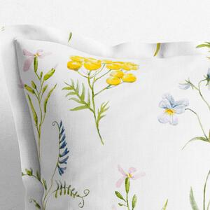 Goldea poszewka na poduszkę z ozdobną kantą bawełniana - kwitnąca wiosna 45 x 45 cm