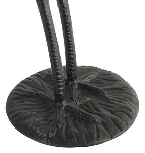 Vintage lampa podłogowa czarna z abażurem z czarnej tkaniny - Żuraw ptak To Oswietlenie wewnetrzne