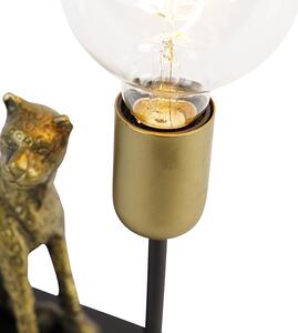 Lampa stołowa vintage mosiężna - Leopard Oswietlenie wewnetrzne