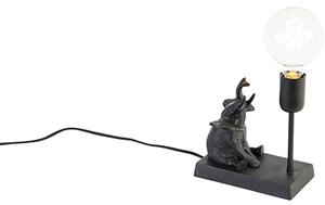 Lampa stołowa vintage czarna - Elefant Sidde Oswietlenie wewnetrzne