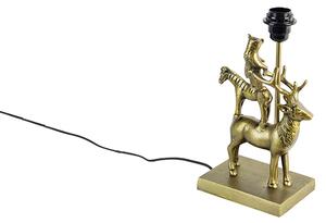 Lampa stołowa vintage mosiężna - Hjort Tre Oswietlenie wewnetrzne