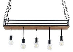 Lindby - Kirista 5 Lampa Wisząca Wood/Black