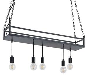 Lindby - Kirista 5 Lampa Wisząca Black