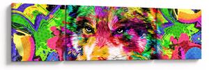 Obraz - Wilk z graffiti (170x50 cm)