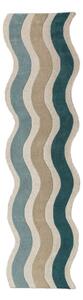 Niebieski wełniany chodnik tkany ręcznie 80x300 cm Cascade Wool – Flair Rugs