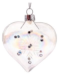 Szklana ozdoba świąteczna 8,5 cm Heart – Dakls