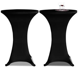Obrus na stół barowy Ø 60 cm, czarny, elastyczny, 2 szt
