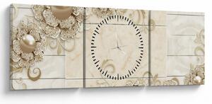 Obraz - Motyw dekoracyjny (z zegarem) (90x30 cm)