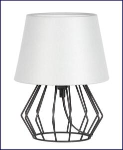 Szaro-czarna lampka stołowa z abażurem - A08-Ceva
