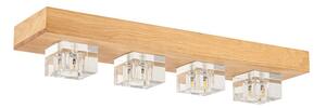 Drewniana podłużna lampa sufitowa - A67-Gena